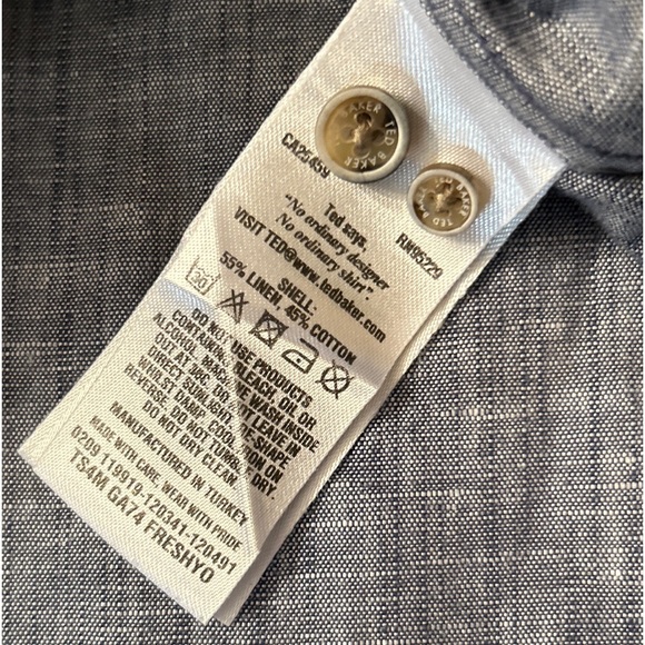 TED BAKER London linen shirt Small retails $185 - Picture 9 of 10